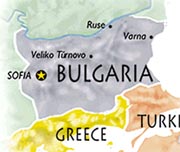 Map of Bulgaria